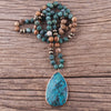 RH Fashion Boho Jewelry Natural Stones With Semi Precious Pendant Women Bohemia Necklace Gift Dropship